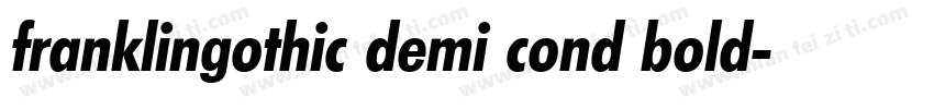 franklingothic demi cond bold字体转换